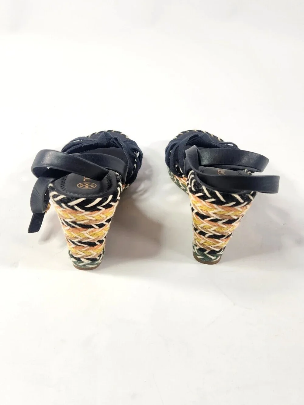 Tory Burch Ines Multicolor Wedge Sandals Size 9.5